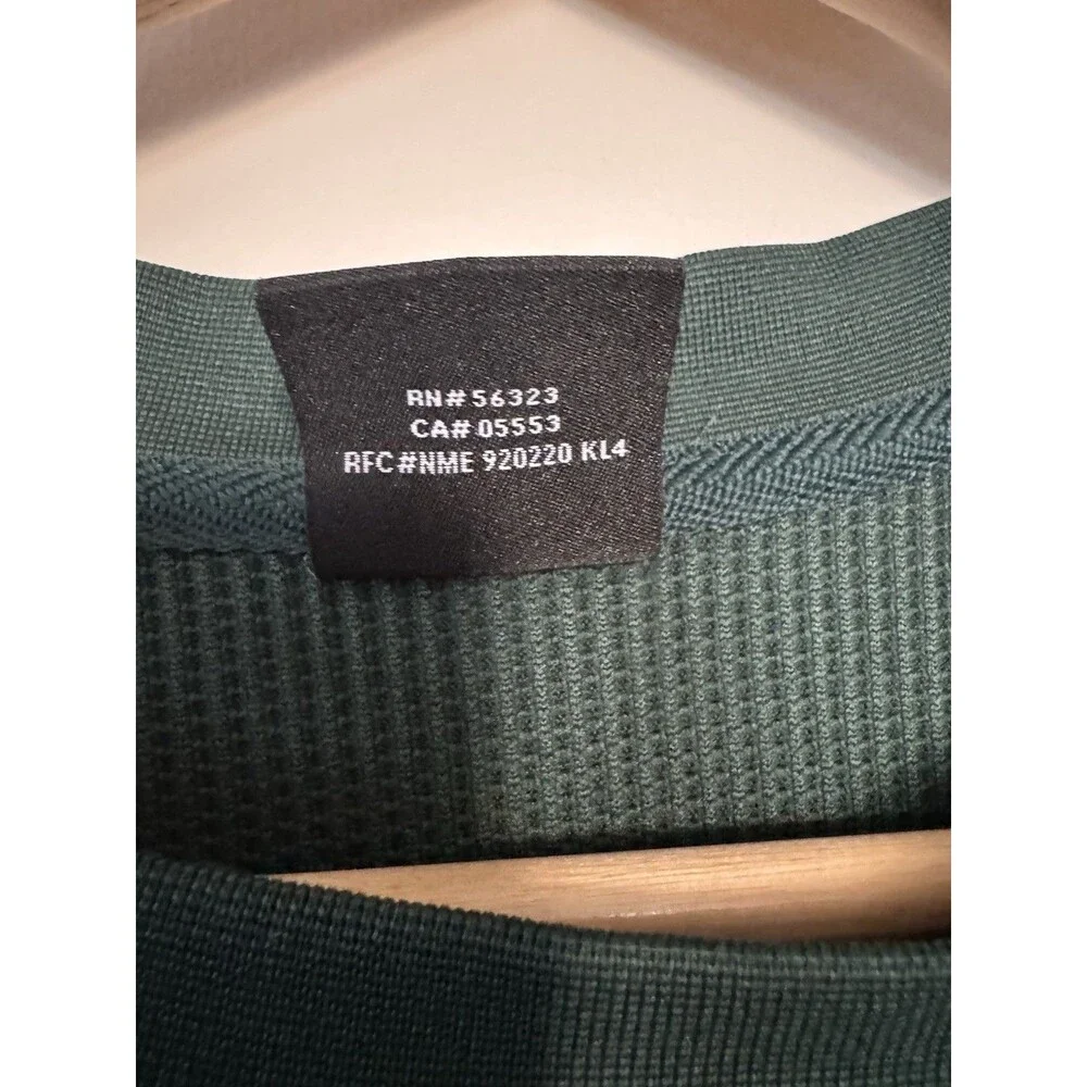 Jordan 20/05 Waffle Thermal Long Sleeve Shirt Mens 3XL Green Gray Jumpman